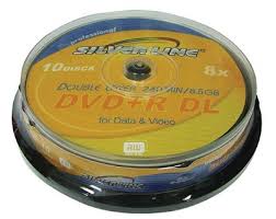 8.5G  10דיסקים בחבילה DVD+R-DL CAKE BOX